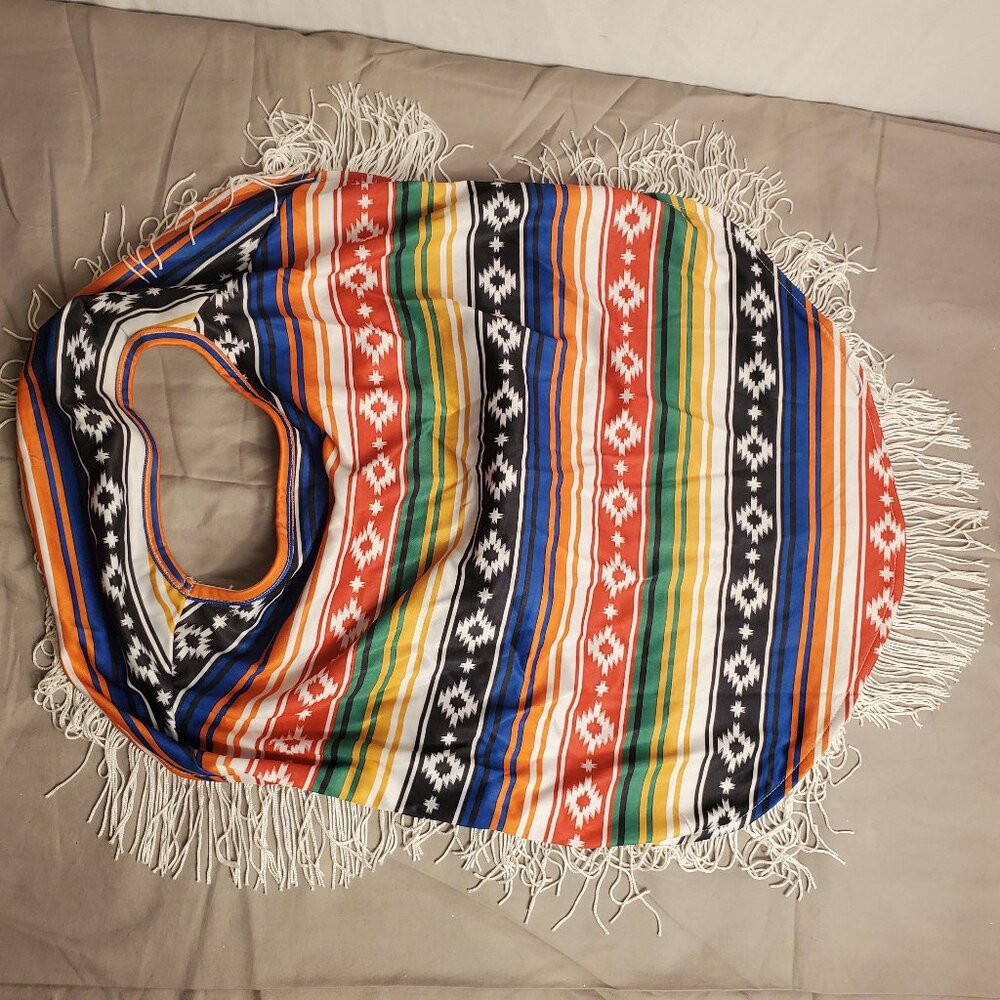 Rubies Pet Shop Boutique Pet Serape Dog/Farm W/Fringe Multi Color Costume L-XL